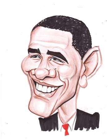 how to draw cartoon obama